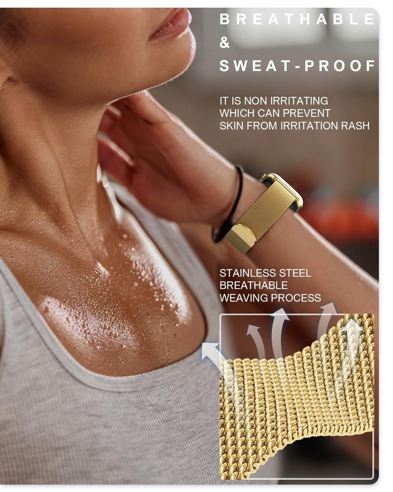 BRG Original Stainless Steel Milanese Loop Compatible with Apple Watch Band 38mm 40mm 41mm 42mm 44mm 45mm 46mm 49mm, Magnetic Clasp Band for iWatch Series 11 10 9 8 7 6 5 4, SE 3 2 1 Ultra3 2, Women & Men - Image 2