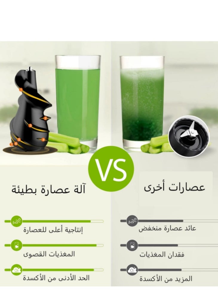 جيرزون - عصارات مضغوطة على البارد، إنتاجية عالية لعصير الفواكه والخضروات - لون أحمر - Image 1