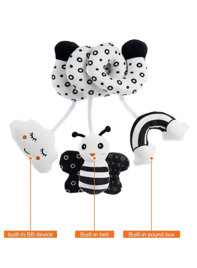 general New listing cartoon animal baby bed around toys with ringing black and white bee bed around baby toys - Image 2