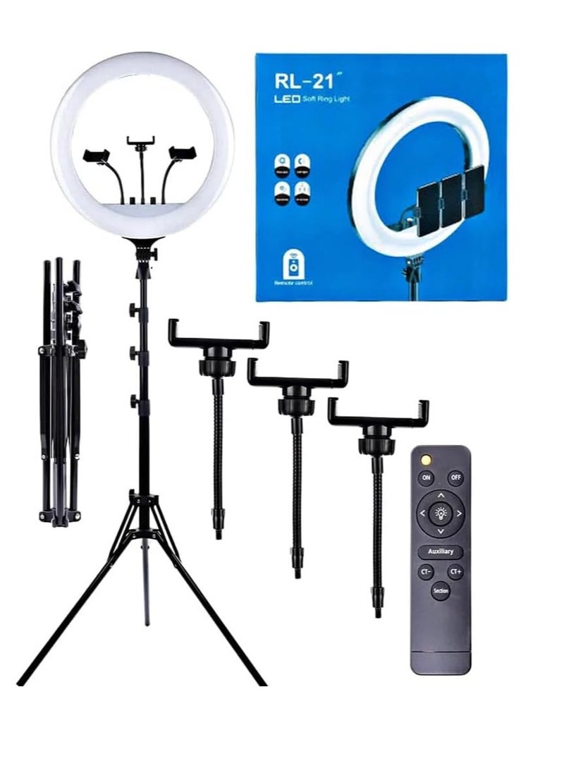 Generic - Ring Light 21 Inch Stand with Tripod for Mobile Phone or Camera RL-21 LED Ring Light - Image 1
