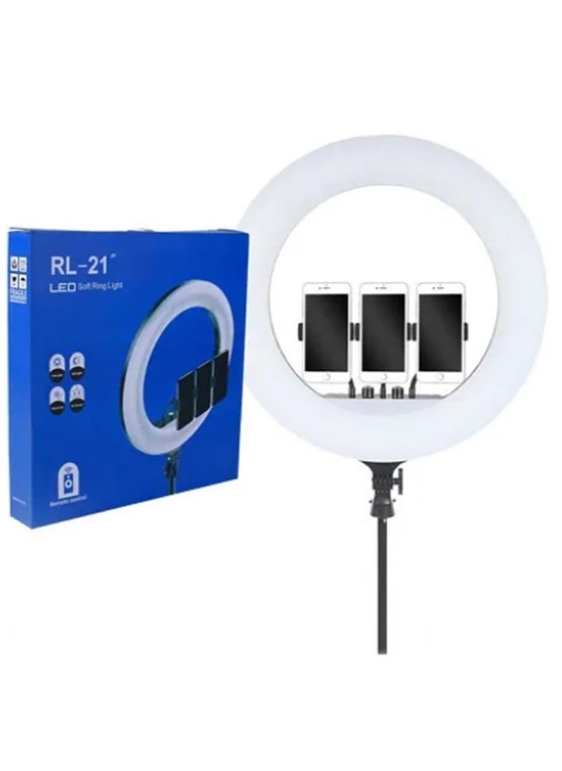Generic - Ring Light 21 Inch Stand with Tripod for Mobile Phone or Camera RL-21 LED Ring Light - Image 1