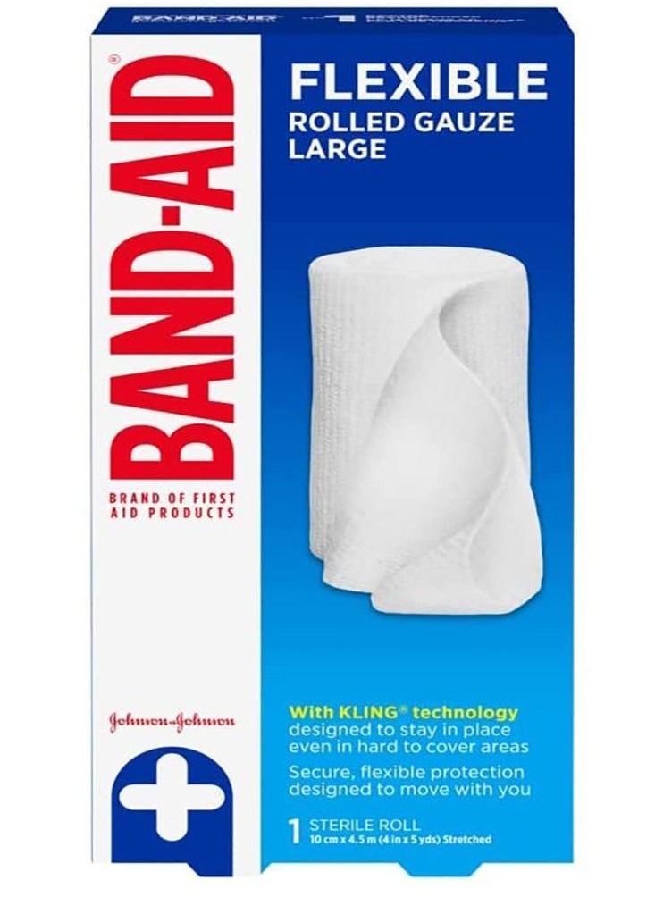 Band Aid - Hospital Grade Rolled Kling Gauze Bandage, 10 cm - Image 1