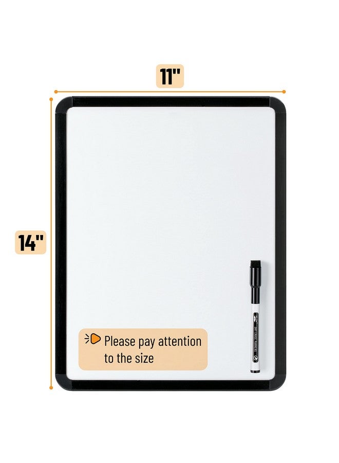 مستر. بين - لوح مسح جاف، 14 بوصة × 11 بوصة مع قلم مسح جاف أسود، إطار أسود، لوح أبيض صغير، لوح مسح جاف صغير للثلاجة، لوح مسح جاف صغير - Image 3