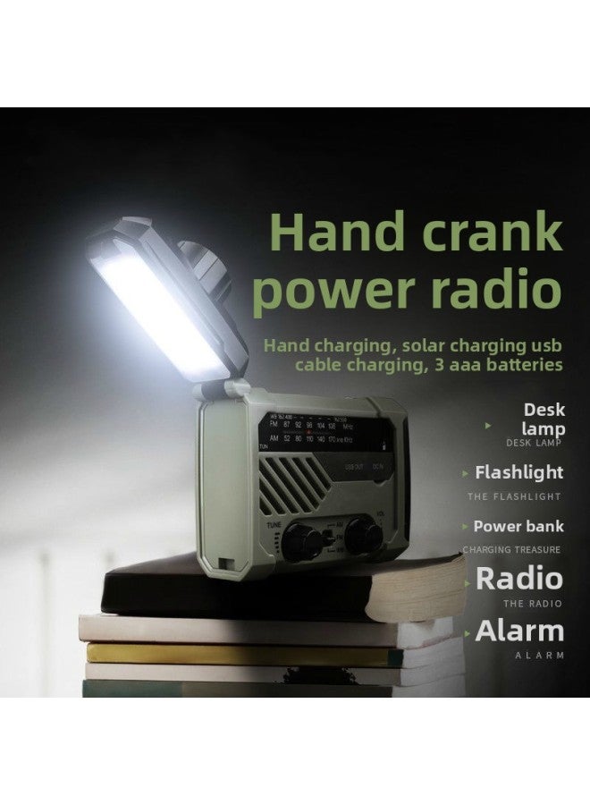 Japan Emergency Disaster Prevention Multifunctional Hand-cranked Power Generation Flashlight Hand-cranked Power Generation Radio Mobile Phone Outdoor Emergency Light-Color:Exquisite Model 096 (red)♢♢  - Image 4