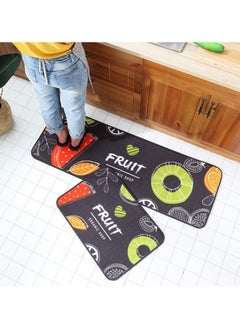 Y&D Bestdeal decorative kitchen rugs 2 pieces non-slip rubber backing doormat runner area mats sets, grey (40X60+40X120cm)  - Image 2