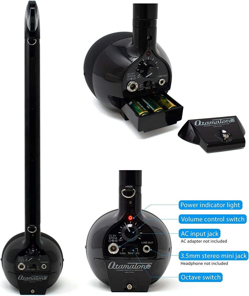 Otamatone Deluxe Electronic Musical Instrument for Adults Portable Synthesizer Digital Electric Music from Japan by Cube/Maywa Denki Cool Stuff Gifts, Black [English Manual] - Image 4