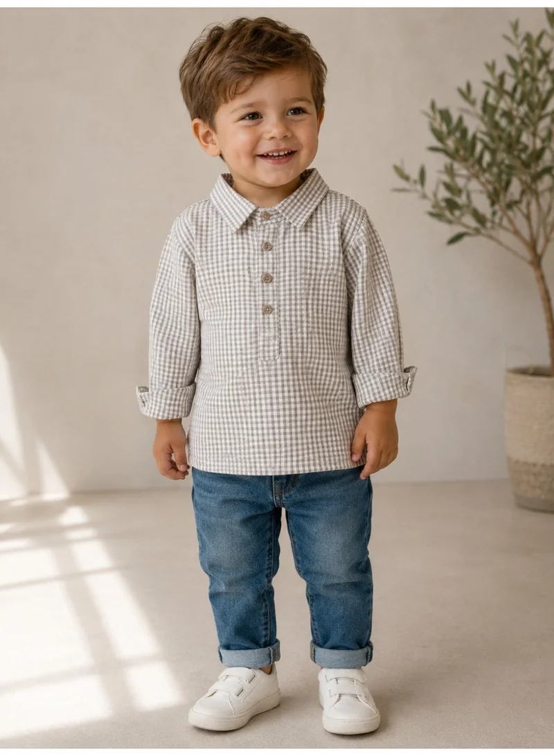 Dirkje Dirkje Boys Chequered Shirt with collar