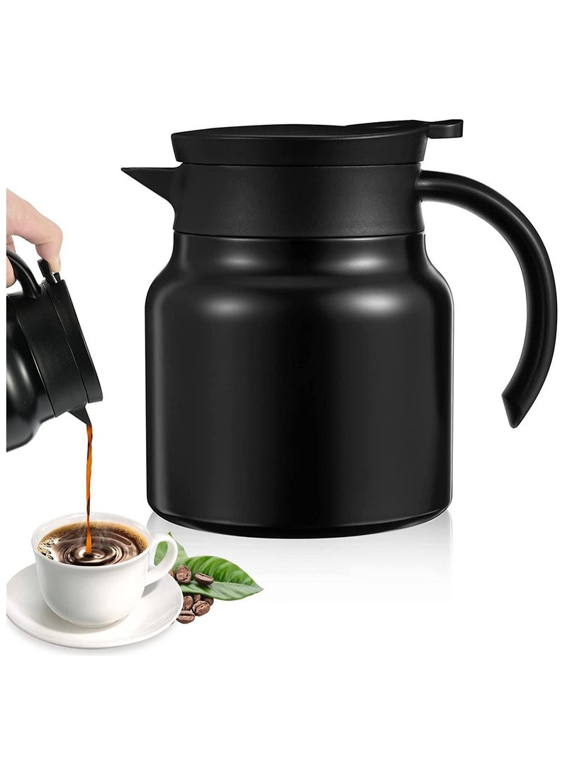 Thermal Coffee Carafe 28 Oz Coffee Carafes Tea Pot for Keeping Hot Stainless Steel Coffee Double Walled Vacuum Thermal Carafe Insulated Coffee Dispenser with Removable Tea Infuser - Image 1