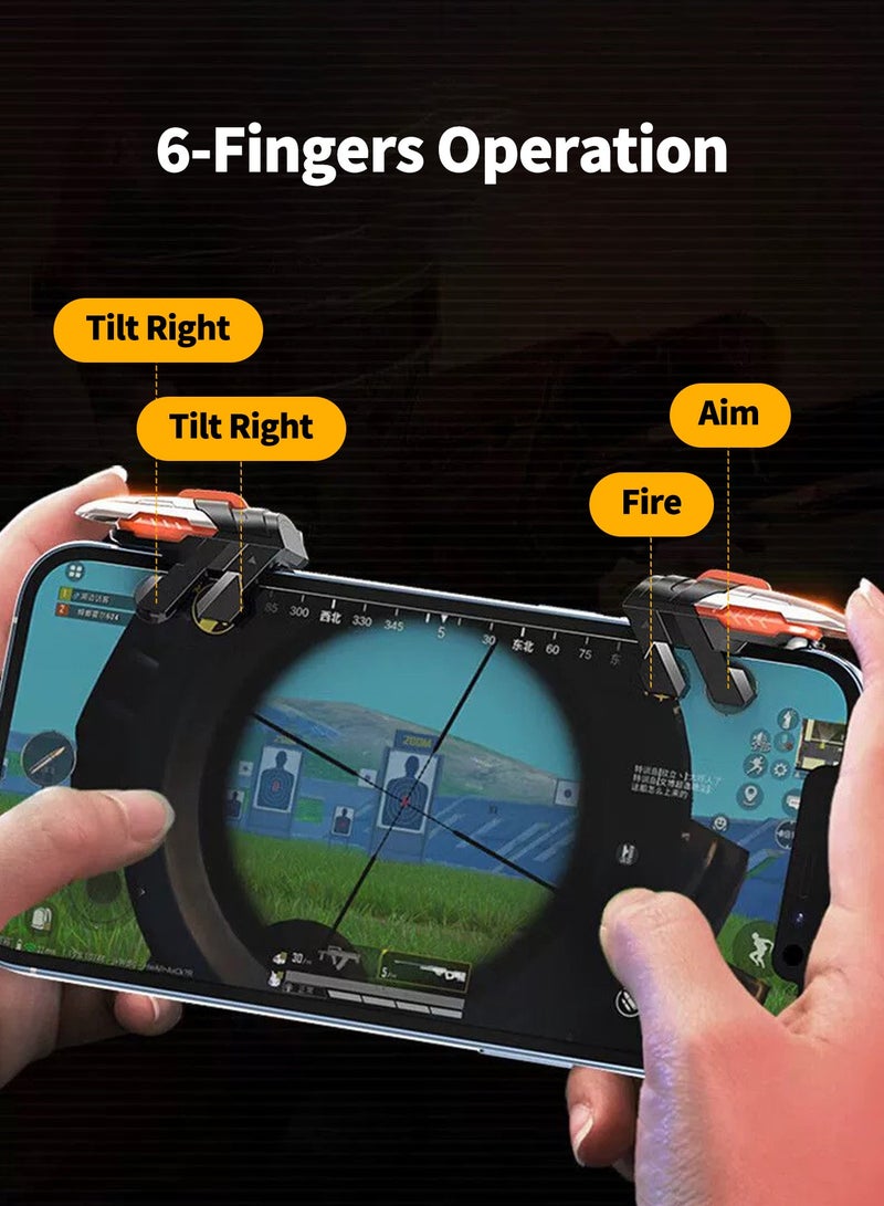 بيكسنست أزرار تحكم (Triggers) لألعاب الموبايل (PUBG) - وحدة تحكم للألعاب بـ 6 أصابع - أزرار إطلاق نار عالية الاستجابة - لا تتطلب بطارية - متوافقة مع أجهزة iPhone و Android - Image 3