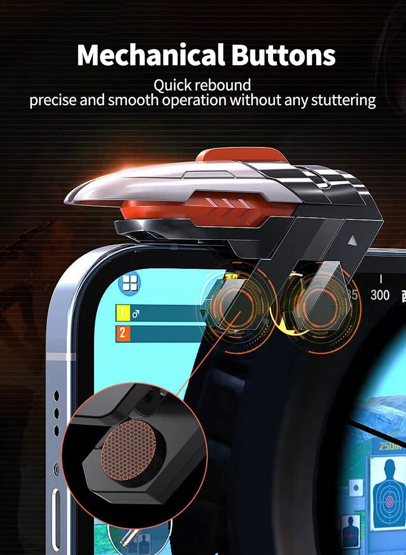بيكسنست أزرار تحكم (Triggers) لألعاب الموبايل (PUBG) - وحدة تحكم للألعاب بـ 6 أصابع - أزرار إطلاق نار عالية الاستجابة - لا تتطلب بطارية - متوافقة مع أجهزة iPhone و Android - Image 5