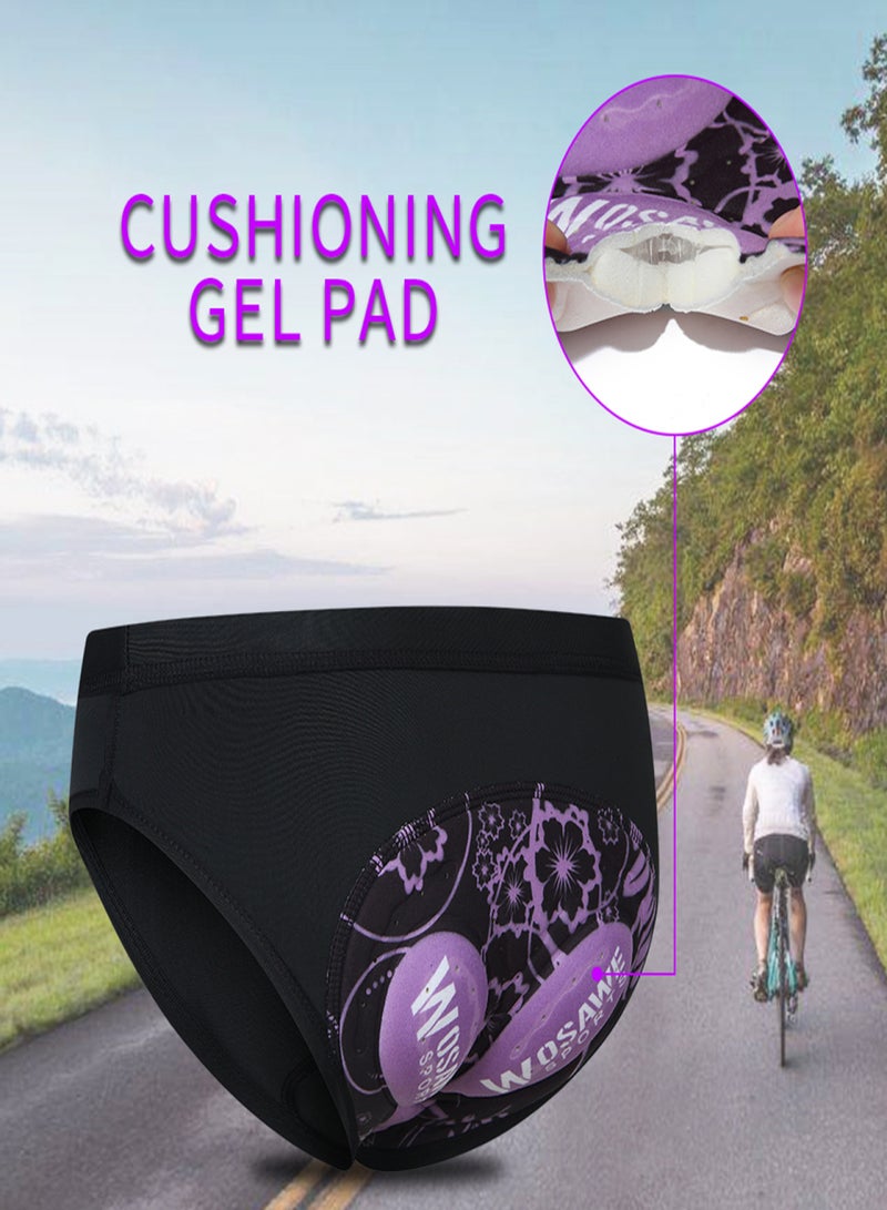 WOSAWE Women Cycling Underwear Gel Padded Bike Shorts MTB Bicycle Briefs Undershorts，BT118-P Pink US: Size M - Image 4