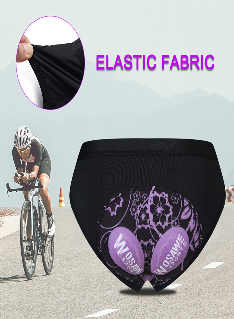WOSAWE Women Cycling Underwear Gel Padded Bike Shorts MTB Bicycle Briefs Undershorts，BT118-P Pink US: Size M - Image 5
