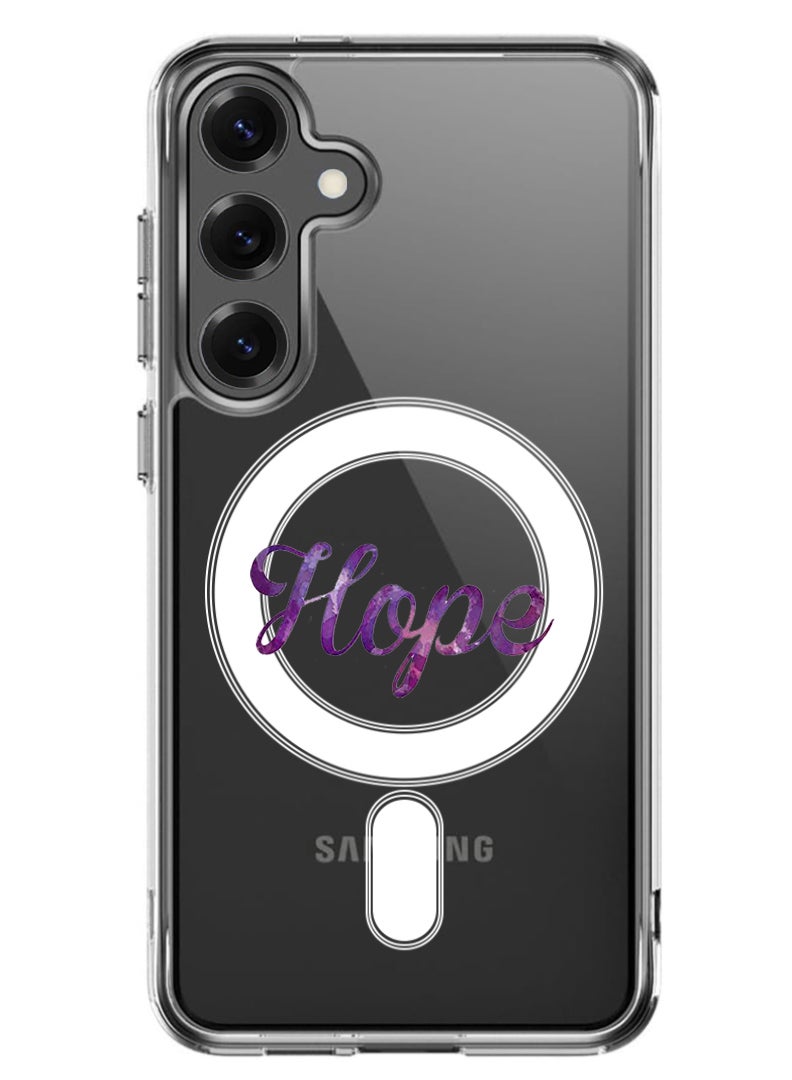 Theodor Magnetic Case for Samsung Galaxy S25 6.2-inch Compatible with MagSafe Wireless Charging, Shockproof Phone Bumper Cover Hope - Image 1