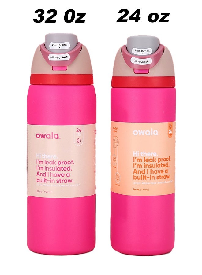FreeSip Insulated Stainless Steel Water Bottle with Straw for Sports, Travel, and School BPA-Free Sports Water Bottle - Image 4