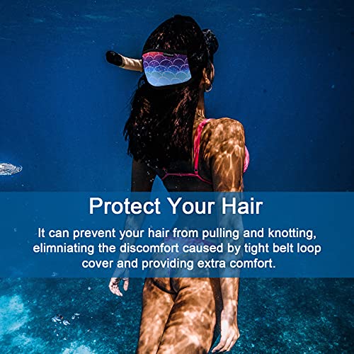 Homakover Neoprene Mask Strap Cover, Reflective Diving Mask Straps Hair Protector Wrap for Dive and Snorkel Masks Water Sports (Fish scales) - Image 4