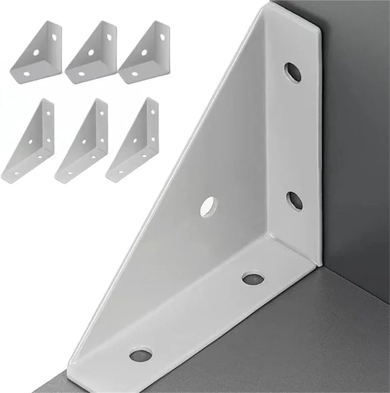 Small Angle Brackets 48pcs Heavy Duty Corner Braces Furniture Fasteners For Desk Bed Shelves - Image 3