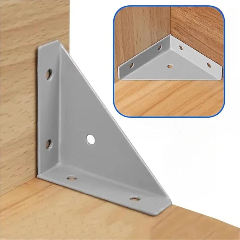 Small Angle Brackets 48pcs Heavy Duty Corner Braces Furniture Fasteners For Desk Bed Shelves - Image 5