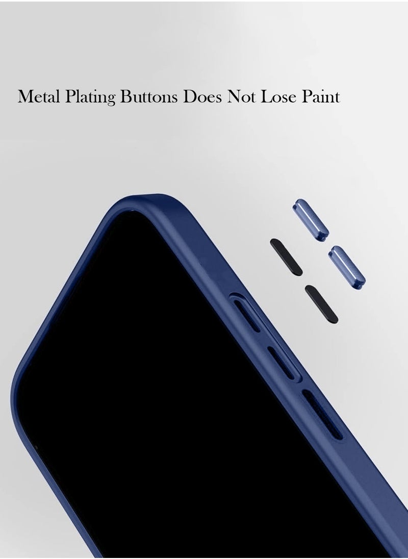 Realme C75 4G 2024 Hybrid Silicone with Translucent Back Protective Lens Shield Case Cover - Navy Blue