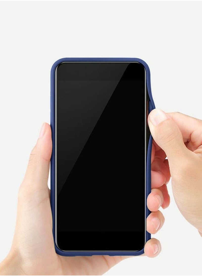 Realme C75 4G 2024 Hybrid Silicone with Translucent Back Protective Lens Shield Case Cover - Navy Blue