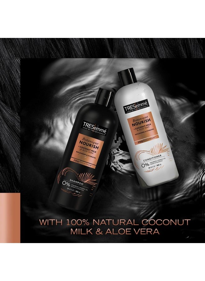 TRESemmé TRESemmé Shampoo and Conditioner Set, Botanique Nourish - Anti-Frizz Hair Products with Coconut Milk & Aloe Vera, 28 Oz Ea  - Image 5