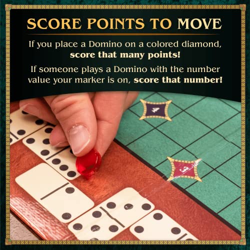Calliope Games Double Double Dominoes - Mexican Train Domino Board Game With a Twist - Family Game For Game Night -2-4 Players - Image 4