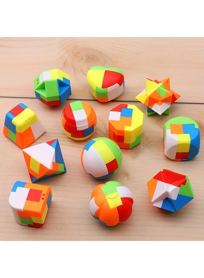 10 قطع ألغاز عشوائية لتحدي العقل للأطفال، ألعاب منطقية تعليمية متشابكة - Image 2