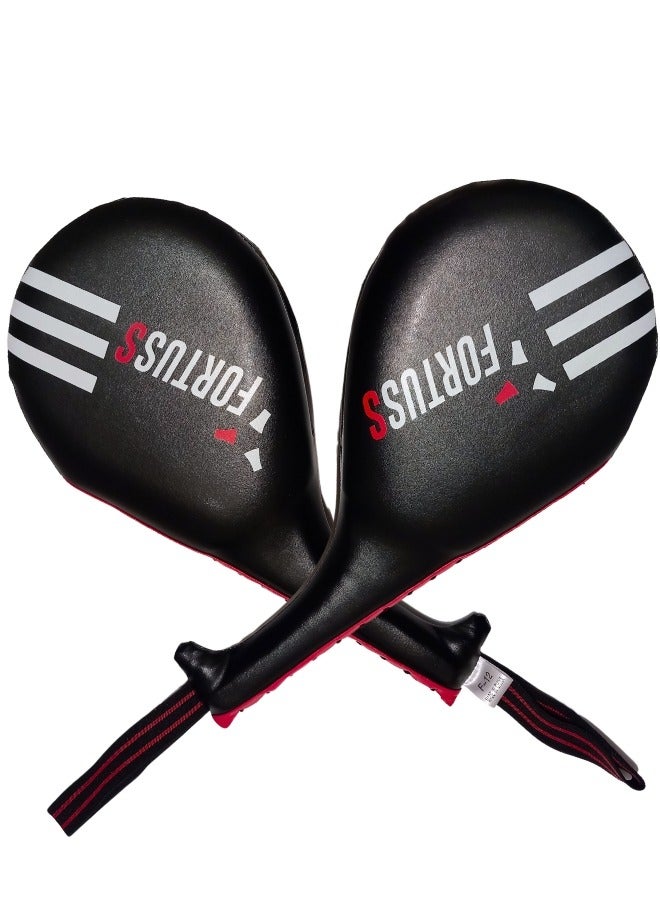 فورتس وسادات ركل التايكوندو من فورتوس - أهداف ضرب متينة - مجاديف اللكم للتايكواندو والكاراتيه والكيك بوكسينغ والفنون القتالية المختلطة - وسادات أهداف الركل للأطفال والكبار - المبتدئين إلى المحترفين - Image 1