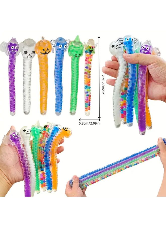 6Pcs Halloween Squeeze Toys Soft Rubber Bat Pumpkin Spider Stress Relief Fidget - Image 3