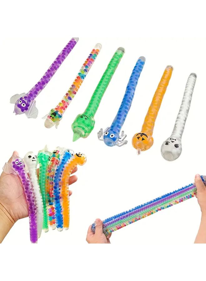 6Pcs Halloween Squeeze Toys Soft Rubber Bat Pumpkin Spider Stress Relief Fidget - Image 2