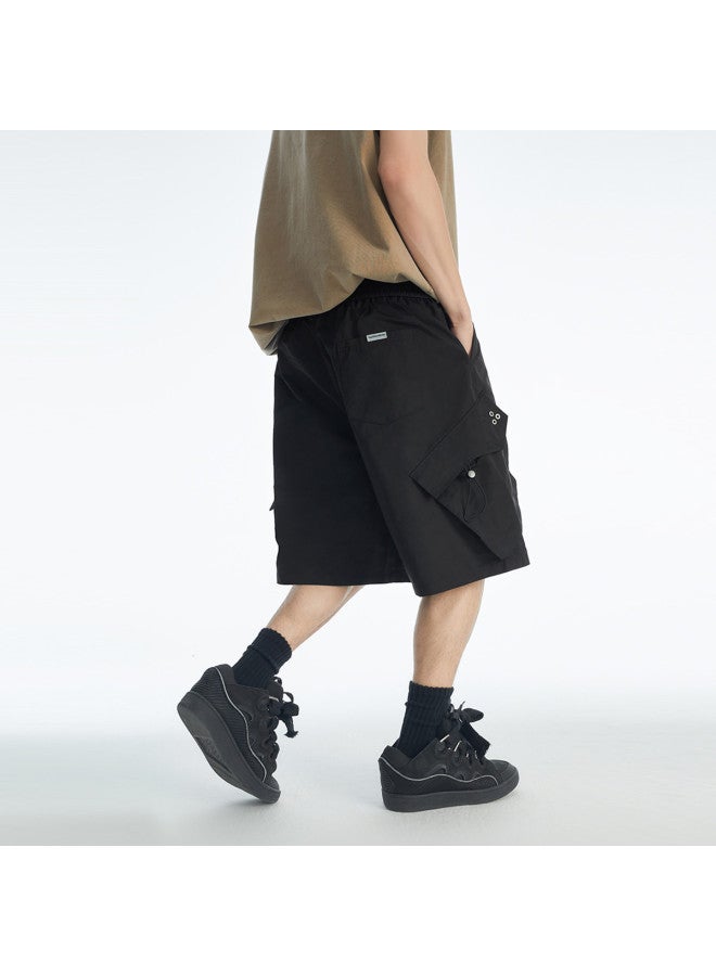 EPTISON Men's & Women's Summer Streetwear Casual Shorts - Loose Fit 5-point Cargo Pants Trendy Unisex Workwear Shorts - Image 3