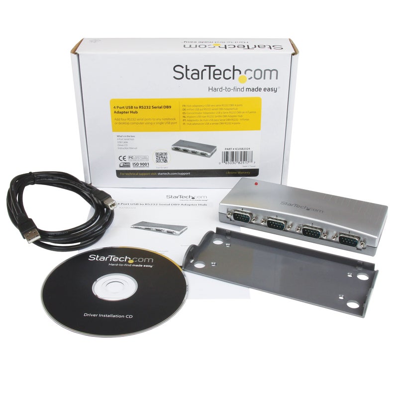 StarTech.com 4 Port USB to Serial RS232 Adapter - DB9M - RS232 Extension - Serial to USB, TAA (ICUSB2324) - Image 4