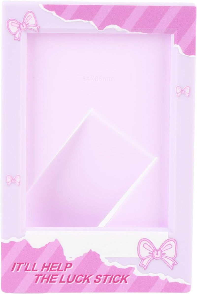 Purple Compact 3 Inch Instant Photo Frame Tabletop Display Holder For Wallet Size Pictures - Image 1