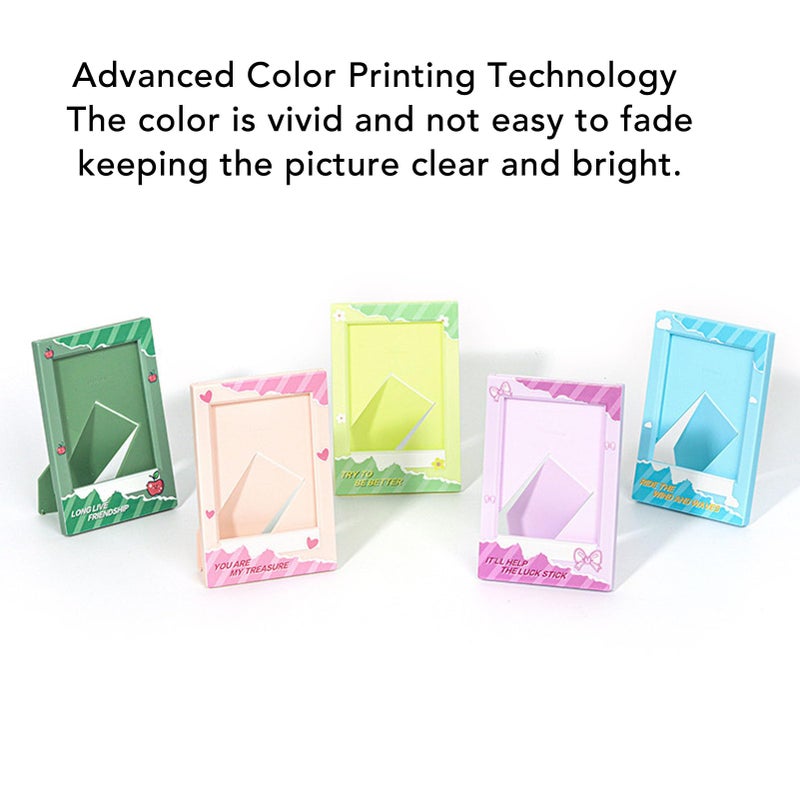 Purple Compact 3 Inch Instant Photo Frame Tabletop Display Holder For Wallet Size Pictures - Image 4