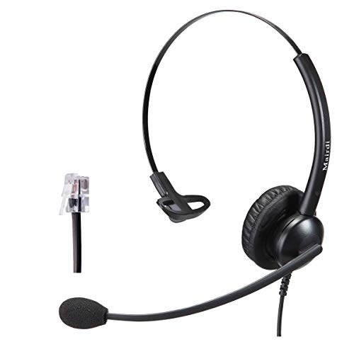 MAIRDI Telephone Headset with Noise Canceling Microphone & HIS Cable for Avaya IP 1608 1616 9601 9608 9611 9611G 9620 9621 9640 9641 9650 9670 J139 - Image 1
