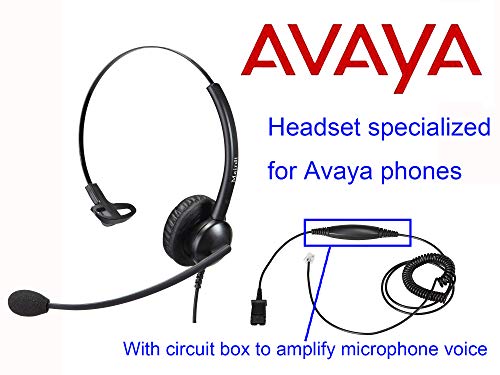 MAIRDI Telephone Headset with Noise Canceling Microphone & HIS Cable for Avaya IP 1608 1616 9601 9608 9611 9611G 9620 9621 9640 9641 9650 9670 J139 - Image 2