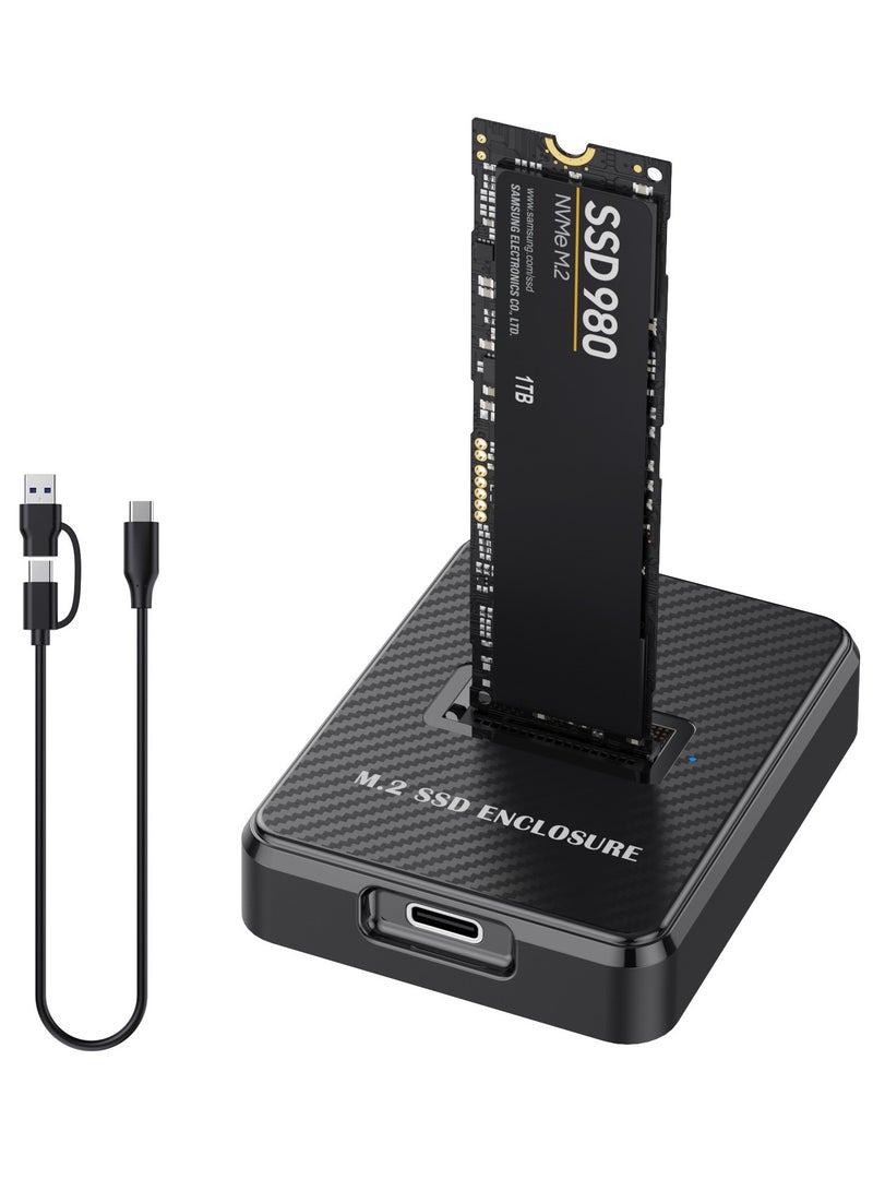 Joyelink Joyelink M.2 NVME/SATA SSD Enclosure Reader,USB 3.0/3.2 Gen 2 10Gbps Desktop M.2 SSD Enclosure Adapter with RTL9210B Chipset - Image 1
