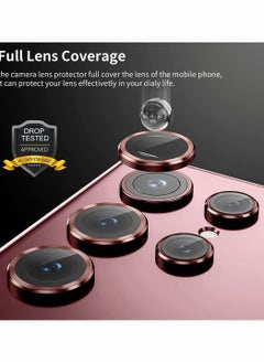 Y&D Camera Lens Protector for Samsung S22 Ultra ScratchProof Excefore DropProof Alloy Phone Screen Cover Protection Galaxy 6.8'' Red  - Image 2