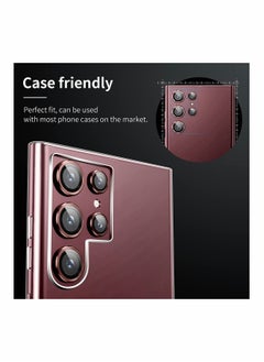 Y&D Camera Lens Protector for Samsung S22 Ultra ScratchProof Excefore DropProof Alloy Phone Screen Cover Protection Galaxy 6.8'' Red  - Image 4