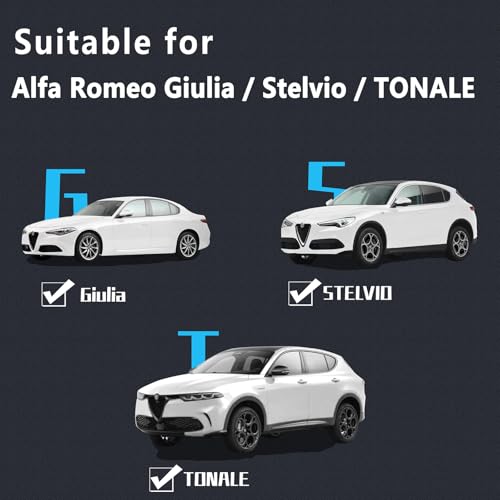 JUNMEI Door Lights Logo Projector Puddle Lights Ultra-Bright Welcome Step Light,Never Fade Puddle Lights Compatible with Alfa Romeo Giulia 952 Stelvio 949 Tonale Giulietta Accessories (White Logo) - Image 4