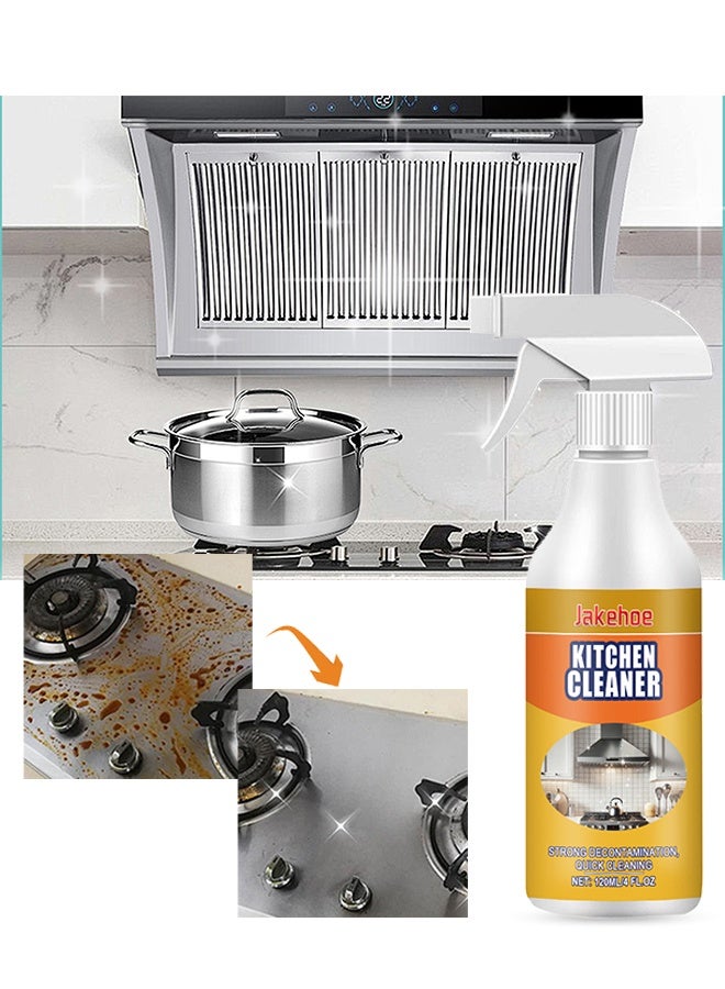 Jakehoe Kitchen Cleaner,Kitchen Degreaser Foam Spray, Heavy-Duty Cleaner for Grease Stains on Cooktops, Ovens, Pots Rangehoods, Powerful ,120ml - Image 1
