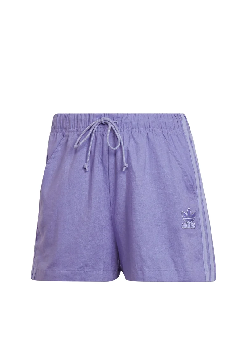 اديداس adidas LINEN SHORTS Purple Originals Women SHORTS