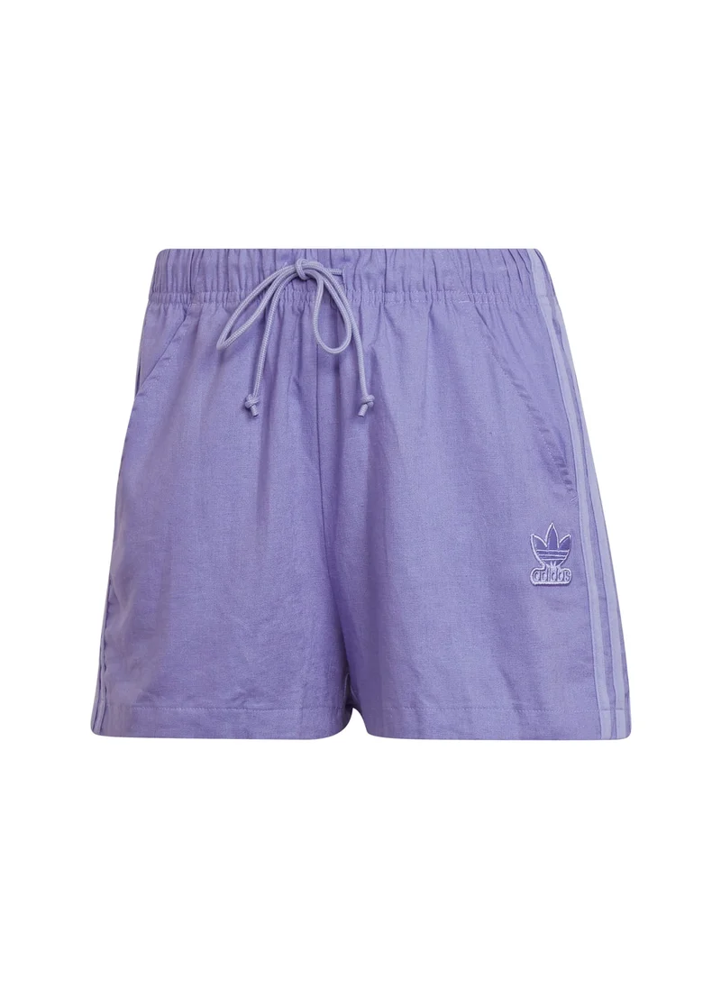 اديداس adidas LINEN SHORTS Purple Originals Women SHORTS