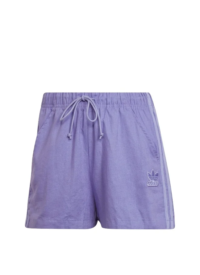 اديداس adidas LINEN SHORTS Purple Originals Women SHORTS