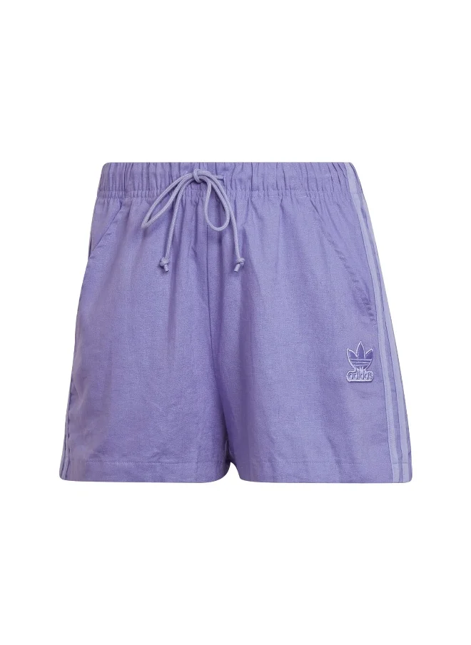 اديداس adidas LINEN SHORTS Purple Originals Women SHORTS