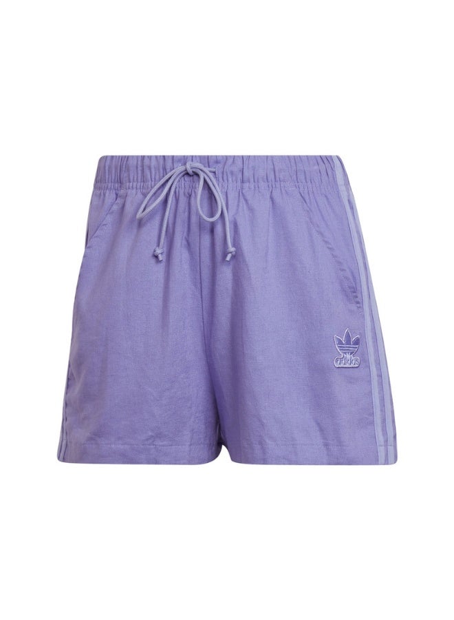 Adidas adidas LINEN SHORTS Purple Originals Women SHORTS - Image 2