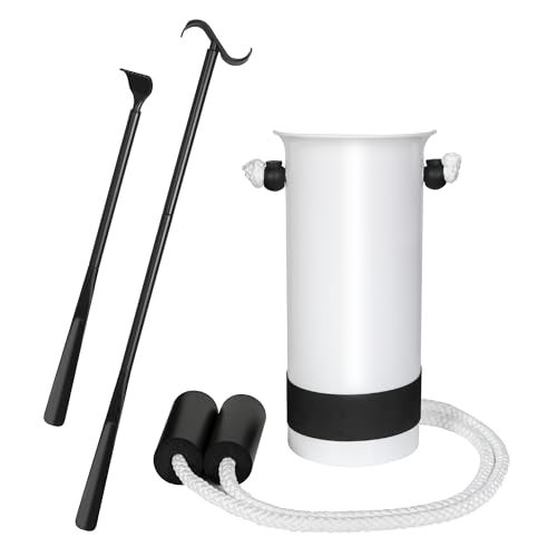 JFMkaer Sock Aid Device for Seniors Kit (Sock Aide and Dressing Stick) - Sock Helpers to Put on Your Socks No Bending - 35" Adjustable Extended Shoe Horn & Sock Puller Aid Easy On and Off - Image 1