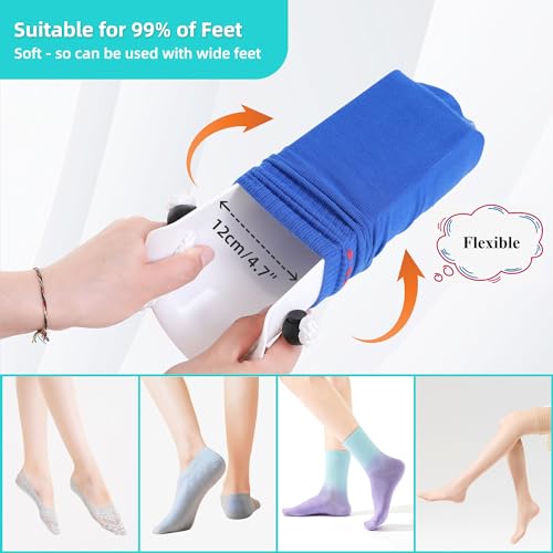 JFMkaer Sock Aid Device for Seniors Kit (Sock Aide and Dressing Stick) - Sock Helpers to Put on Your Socks No Bending - 35" Adjustable Extended Shoe Horn & Sock Puller Aid Easy On and Off - Image 3