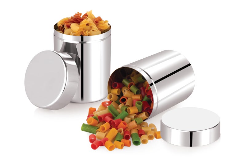 STEEPLE Stainless Steel Storage Containers Set | Airtight & Food-Grade Jars for Kitchen | Multipurpose Steel Dabba for Dry Fruits, Spices, Pulses & Grains - 800ml (Pack of 6) Capacity - 500gms Approx - Image 2