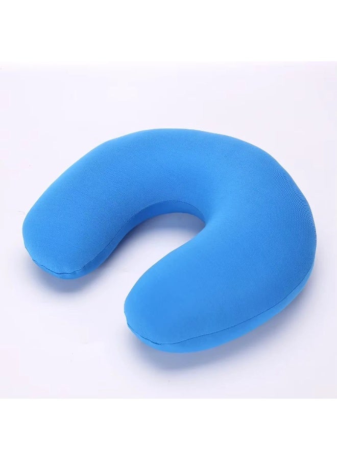 مخدة السفر U-Shape المريحة - حشوة Microbeads ناعمة وخامة قطيفة - دعم كامل للرقبة في الرحلات والمكتب - Image 1