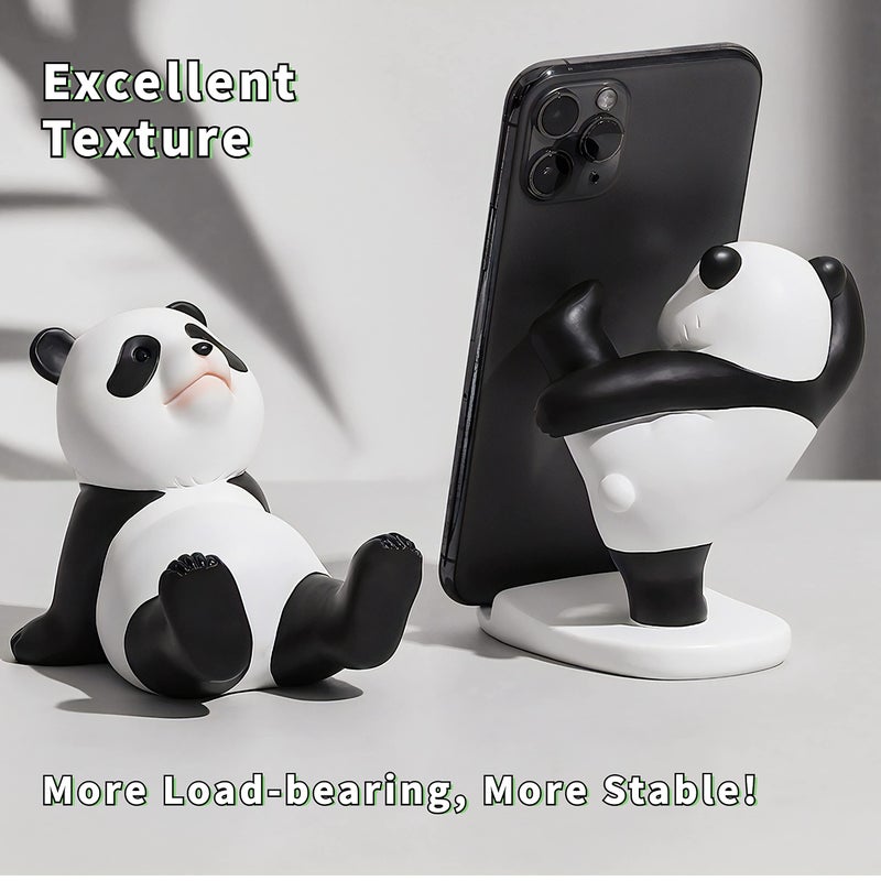 Stellar Panda Kawaii Phone Stand for Desk,Adjustable Compatible with Smartphones and Tablets,Cute Panda Smartphone Stand,Kawaii Room Decor Aesthetic (White) - Image 4